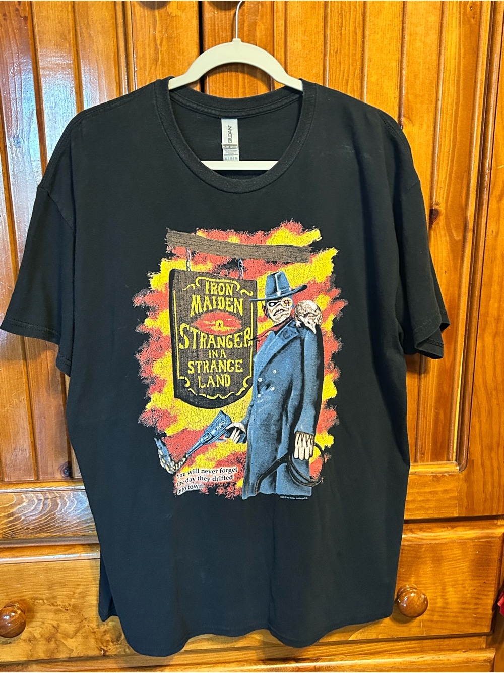 Gildan Black Iron Maiden 'Stranger in a Strange Land' Graphic Tee